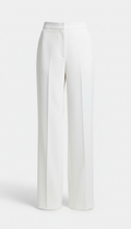 Structured Wide-Leg Trousers in Porcelain White