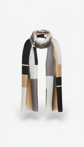 Minimalist Silk Scarf with Sandstone Accent