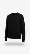 Cashmere Crewneck Sweater in Obsidian Black