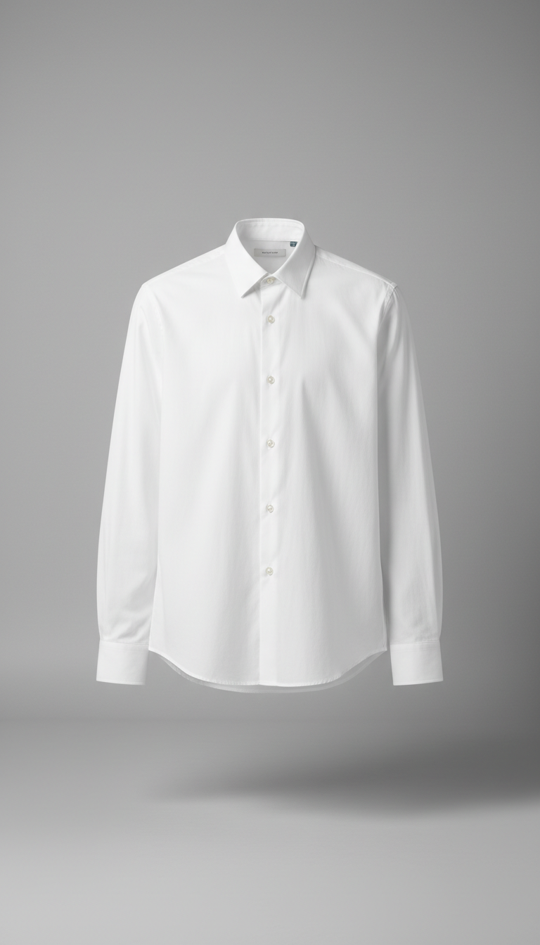 Structured Cotton Shirt Porcelain White